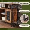 imageWLIVE TV Stand 55 inch TV Tall Entertainment Center with Storage Farmhouse Industrial TV Console for Bedroom Living Room Rustic BrownRustic Brown