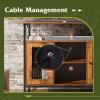 imageWLIVE TV Stand 55 inch TV Tall Entertainment Center with Storage Farmhouse Industrial TV Console for Bedroom Living Room Rustic BrownRustic Brown