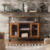 imageWLIVE TV Stand 55 inch TV Tall Entertainment Center with Storage Farmhouse Industrial TV Console for Bedroom Living Room Rustic BrownRustic Brown