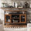imageWLIVE TV Stand 55 inch TV Tall Entertainment Center with Storage Farmhouse Industrial TV Console for Bedroom Living Room Rustic BrownRustic Brown