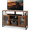 imageWLIVE TV Stand 55 inch TV Tall Entertainment Center with Storage Farmhouse Industrial TV Console for Bedroom Living Room Rustic BrownRustic Brown