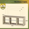 imageWLIVE TV Stand for 43 Inch TV Modern Entertainment Center with LED Lights ampamp Adjustable Glass Shelves Sturdy Media Console for Living Room BedroomGaming BlackGray Oak