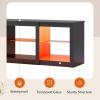 imageWLIVE TV Stand for 43 Inch TV Modern Entertainment Center with LED Lights ampamp Adjustable Glass Shelves Sturdy Media Console for Living Room BedroomGaming BlackBlack