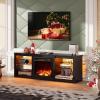 imageWLIVE TV Stand for 43 Inch TV Modern Entertainment Center with LED Lights ampamp Adjustable Glass Shelves Sturdy Media Console for Living Room BedroomGaming BlackBlack