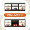 imageWLIVE TV Stand for 43 Inch TV Modern Entertainment Center with LED Lights ampamp Adjustable Glass Shelves Sturdy Media Console for Living Room BedroomGaming BlackBlack