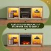 imageWLIVE TV Stand for 43 Inch TV Modern Entertainment Center with LED Lights ampamp Adjustable Glass Shelves Sturdy Media Console for Living Room BedroomGaming BlackGray Oak