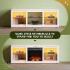 imageWLIVE TV Stand for 43 Inch TV Modern Entertainment Center with LED Lights ampamp Adjustable Glass Shelves Sturdy Media Console for Living Room BedroomGaming BlackWhite
