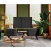 imageWLIVE TV Stand for 55 60 inch TV Mid Century Modern TV Console Entertainment Center with Storage for Living Room Retro BrownDark Black