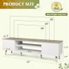 imageWLIVE TV Stand for 55 60 inch TV Mid Century Modern TV Console Entertainment Center with Storage for Living Room Retro BrownGreige