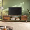 imageWLIVE TV Stand for 55 60 inch TV Mid Century Modern TV Console Entertainment Center with Storage for Living Room Retro BrownRetro Brown