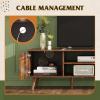 imageWLIVE TV Stand for 55 60 inch TV Mid Century Modern TV Console Entertainment Center with Storage for Living Room Retro BrownRetro Brown