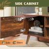 imageWLIVE TV Stand for 55 60 inch TV Mid Century Modern TV Console Entertainment Center with Storage for Living Room Retro BrownRetro Brown