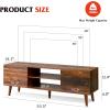 imageWLIVE TV Stand for 55 60 inch TV Mid Century Modern TV Console Entertainment Center with Storage for Living Room Retro BrownRetro Brown