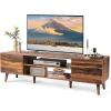 imageWLIVE TV Stand for 55 60 inch TV Mid Century Modern TV Console Entertainment Center with Storage for Living Room Retro BrownRetro Brown