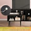 imageWLIVE TV Stand for 55 Inch TVs Entertainment Center with Storage Cabinet MidCentury TV Stands for Living Room and Bedroom 50quot TV Console BrownRelief Black