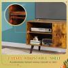 imageWLIVE TV Stand for 55 Inch TVs Entertainment Center with Storage Cabinet MidCentury TV Stands for Living Room and Bedroom 50quot TV Console BrownRustic Brown