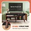 imageWLIVE TV Stand for 55 Inch TVs Entertainment Center with Storage Cabinet MidCentury TV Stands for Living Room and Bedroom 50quot TV Console BrownRustic Brown