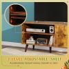 imageWLIVE TV Stand for 55 Inch TVs Entertainment Center with Storage Cabinet MidCentury TV Stands for Living Room and Bedroom 50quot TV Console BrownRustic Brown