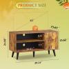 imageWLIVE TV Stand for 55 Inch TVs Entertainment Center with Storage Cabinet MidCentury TV Stands for Living Room and Bedroom 50quot TV Console BrownRustic Brown