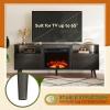 imageWLIVE TV Stand for 65 Inch TV 58 inch Entertainment Center with 2 Storage Cabinets Media Console for Living Room Bedroom and Office BlackBlack