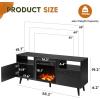 imageWLIVE TV Stand for 65 Inch TV 58 inch Entertainment Center with 2 Storage Cabinets Media Console for Living Room Bedroom and Office BlackBlack