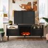 imageWLIVE TV Stand for 65 Inch TV 58 inch Entertainment Center with 2 Storage Cabinets Media Console for Living Room Bedroom and Office BlackBlack