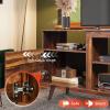 imageWLIVE TV Stand for 65 Inch TV 58 inch Entertainment Center with 2 Storage Cabinets Media Console for Living Room Bedroom and Office BlackRetro Brown