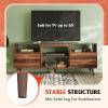 imageWLIVE TV Stand for 65 Inch TV 58 inch Entertainment Center with 2 Storage Cabinets Media Console for Living Room Bedroom and Office BlackRetro Brown