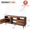 imageWLIVE TV Stand for 65 Inch TV 58 inch Entertainment Center with 2 Storage Cabinets Media Console for Living Room Bedroom and Office BlackRetro Brown
