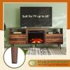 imageWLIVE TV Stand for 65 Inch TV 58 inch Entertainment Center with 2 Storage Cabinets Media Console for Living Room Bedroom and Office BlackRetro Brown