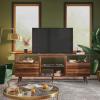 imageWLIVE TV Stand for 65 Inch TV 58 inch Entertainment Center with 2 Storage Cabinets Media Console for Living Room Bedroom and Office BlackRetro Brown