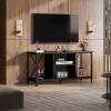 imageWLIVE TV Stand up to 65 Inch TV 55quot Entertainment Center Industrial TV Console with Open Storage Shelf for Living Room and Bedroom Rustic BrownBlack