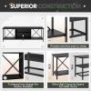 imageWLIVE TV Stand up to 65 Inch TV 55quot Entertainment Center Industrial TV Console with Open Storage Shelf for Living Room and Bedroom Rustic BrownBlack