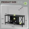 imageWLIVE TV Stand up to 65 Inch TV 55quot Entertainment Center Industrial TV Console with Open Storage Shelf for Living Room and Bedroom Rustic BrownBlack