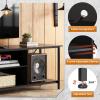 imageWLIVE TV Stand up to 65 Inch TV 55quot Entertainment Center Industrial TV Console with Open Storage Shelf for Living Room and Bedroom Rustic BrownBlack