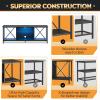 imageWLIVE TV Stand up to 65 Inch TV 55quot Entertainment Center Industrial TV Console with Open Storage Shelf for Living Room and Bedroom Rustic BrownBlack