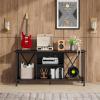 imageWLIVE TV Stand up to 65 Inch TV 55quot Entertainment Center Industrial TV Console with Open Storage Shelf for Living Room and Bedroom Rustic BrownBlack