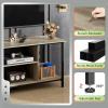 imageWLIVE TV Stand up to 65 Inch TV 55quot Entertainment Center Industrial TV Console with Open Storage Shelf for Living Room and Bedroom Rustic BrownGreige