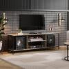 imageWLIVE TV Stand up to 65 Inch TV 55quot Entertainment Center Industrial TV Console with Open Storage Shelf for Living Room and Bedroom Rustic BrownGreige