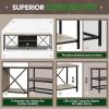 imageWLIVE TV Stand up to 65 Inch TV 55quot Entertainment Center Industrial TV Console with Open Storage Shelf for Living Room and Bedroom Rustic BrownGreige