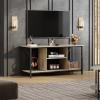 imageWLIVE TV Stand up to 65 Inch TV 55quot Entertainment Center Industrial TV Console with Open Storage Shelf for Living Room and Bedroom Rustic BrownGreige
