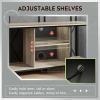 imageWLIVE TV Stand up to 65 Inch TV 55quot Entertainment Center Industrial TV Console with Open Storage Shelf for Living Room and Bedroom Rustic BrownGreige