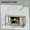 imageWLIVE TV Stand up to 65 Inch TV 55quot Entertainment Center Industrial TV Console with Open Storage Shelf for Living Room and Bedroom Rustic BrownGreige