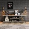 imageWLIVE TV Stand up to 65 Inch TV 55quot Entertainment Center Industrial TV Console with Open Storage Shelf for Living Room and Bedroom Rustic BrownGreige