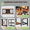 imageWLIVE TV Stand up to 65 Inch TV 55quot Entertainment Center Industrial TV Console with Open Storage Shelf for Living Room and Bedroom Rustic BrownRetro Brown