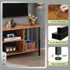imageWLIVE TV Stand up to 65 Inch TV 55quot Entertainment Center Industrial TV Console with Open Storage Shelf for Living Room and Bedroom Rustic BrownRetro Brown