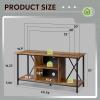 imageWLIVE TV Stand up to 65 Inch TV 55quot Entertainment Center Industrial TV Console with Open Storage Shelf for Living Room and Bedroom Rustic BrownRetro Brown