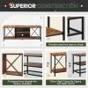 imageWLIVE TV Stand up to 65 Inch TV 55quot Entertainment Center Industrial TV Console with Open Storage Shelf for Living Room and Bedroom Rustic BrownRustic Brown
