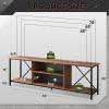 imageWLIVE TV Stand up to 65 Inch TV 55quot Entertainment Center Industrial TV Console with Open Storage Shelf for Living Room and Bedroom Rustic BrownRustic Brown