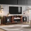 imageWLIVE TV Stand up to 65 Inch TV 55quot Entertainment Center Industrial TV Console with Open Storage Shelf for Living Room and Bedroom Rustic BrownRustic Brown